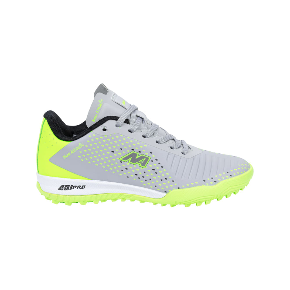 Zapatilla Agipro New Athletic Futbol Gris con Neon P3 - Newathletic