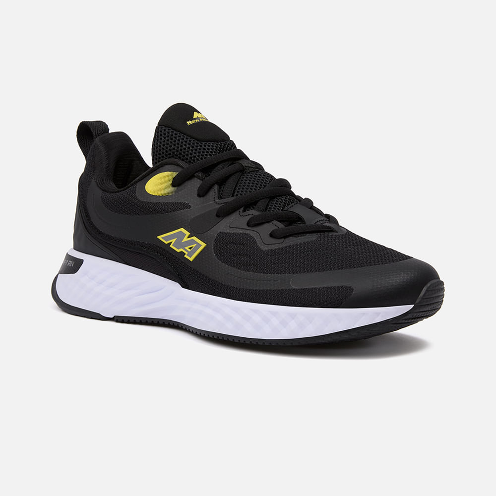 Zapatillas New Athletic Running Swift52 Negro Con Amarillo Hombre