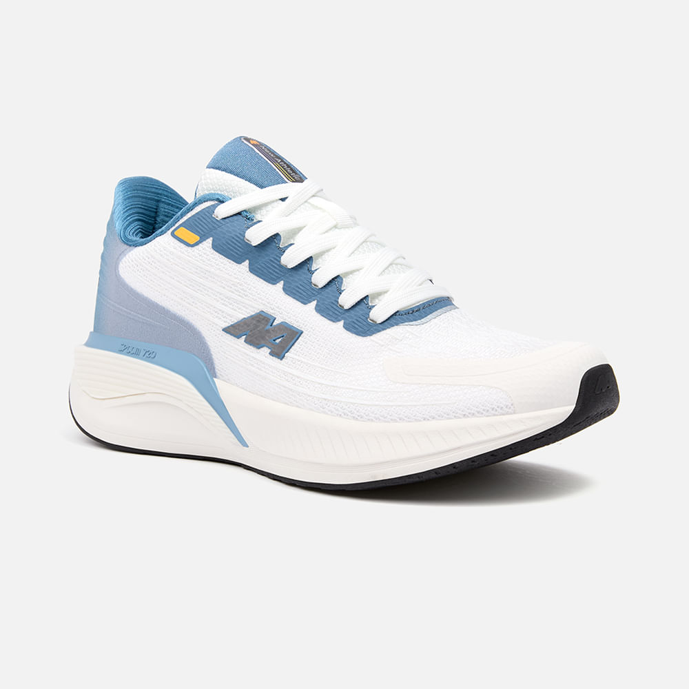 Zapatillas New Athletic Running Spoom82 Blanco Con Azul Acero Hombre