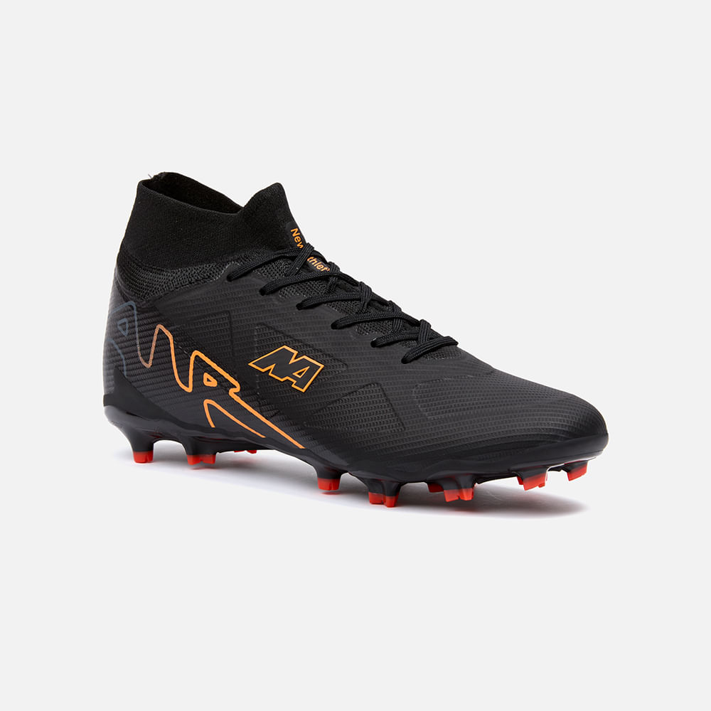 Zapatillas New Athletic Football Air70 Negro Con Naranja Juvenil