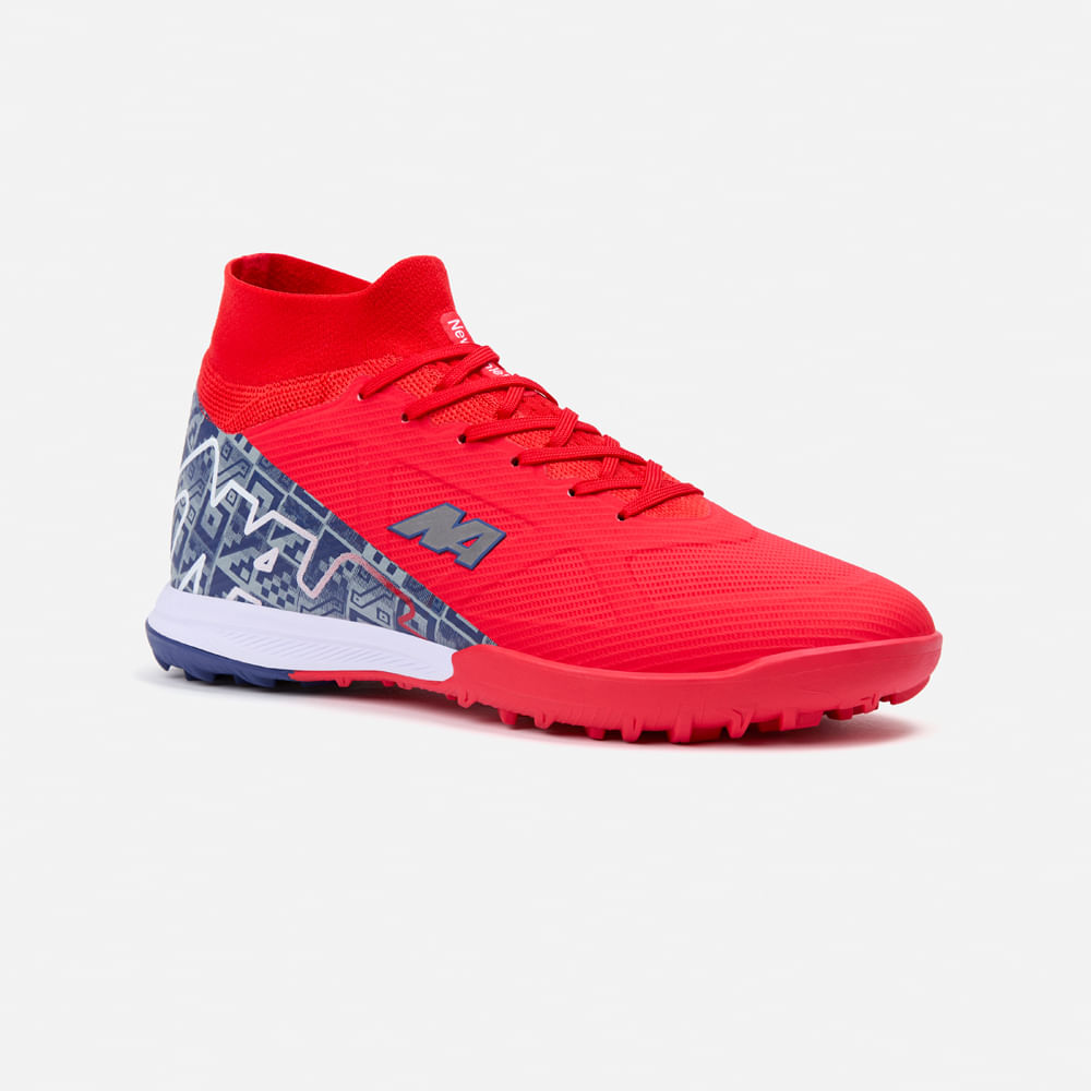 Zapatillas New Athletic Football Air122 Rojo Con Azul Oscuro Juvenil