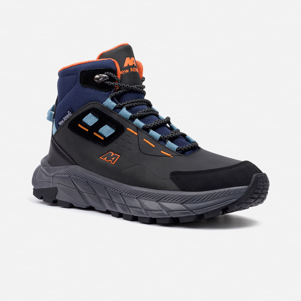 Zapatillas New Athletic Outdoor Nonslip78 Plomo Con Azul Hombre