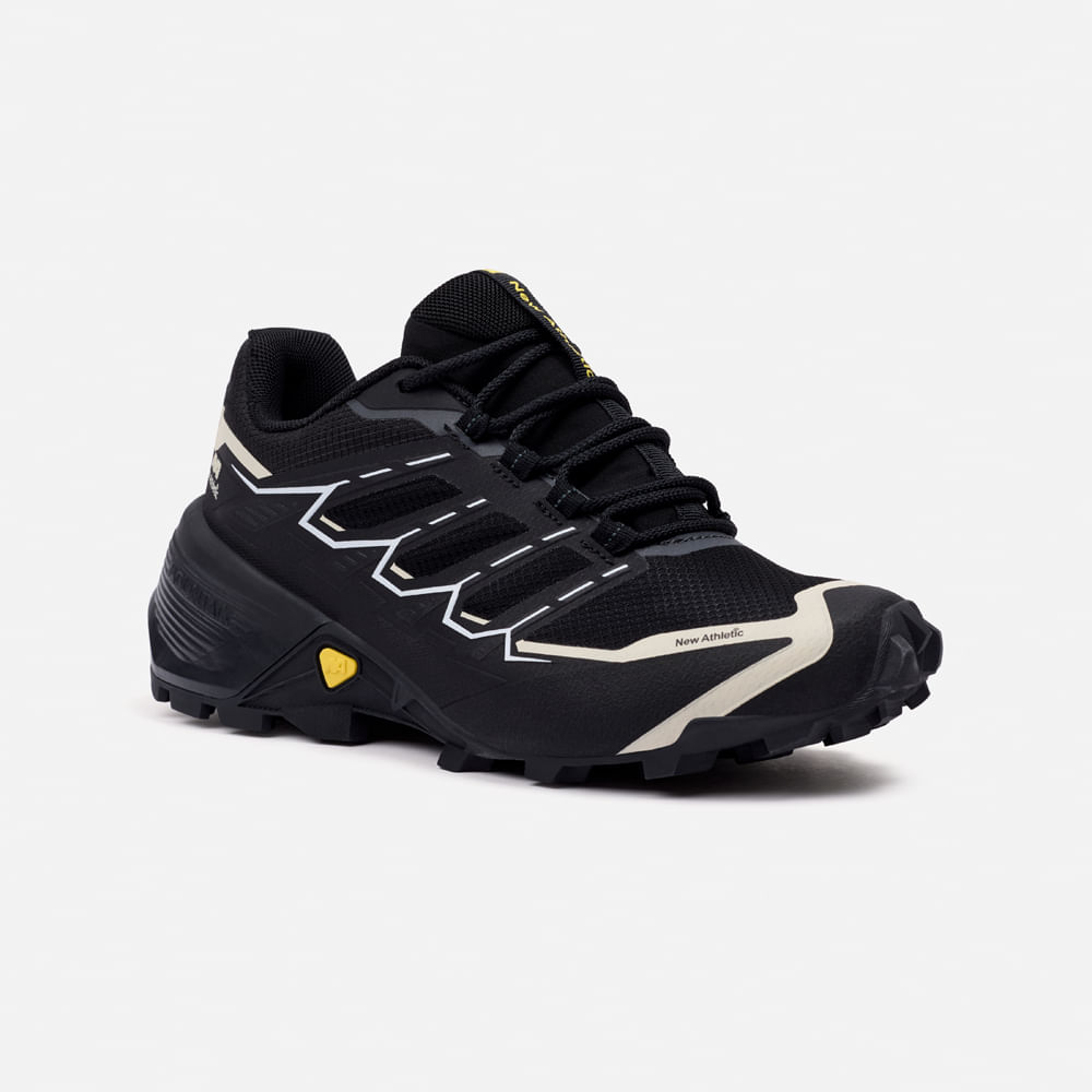 Zapatillas New Athletic Outdoor Mountain69 Negro Con Crema Mujer