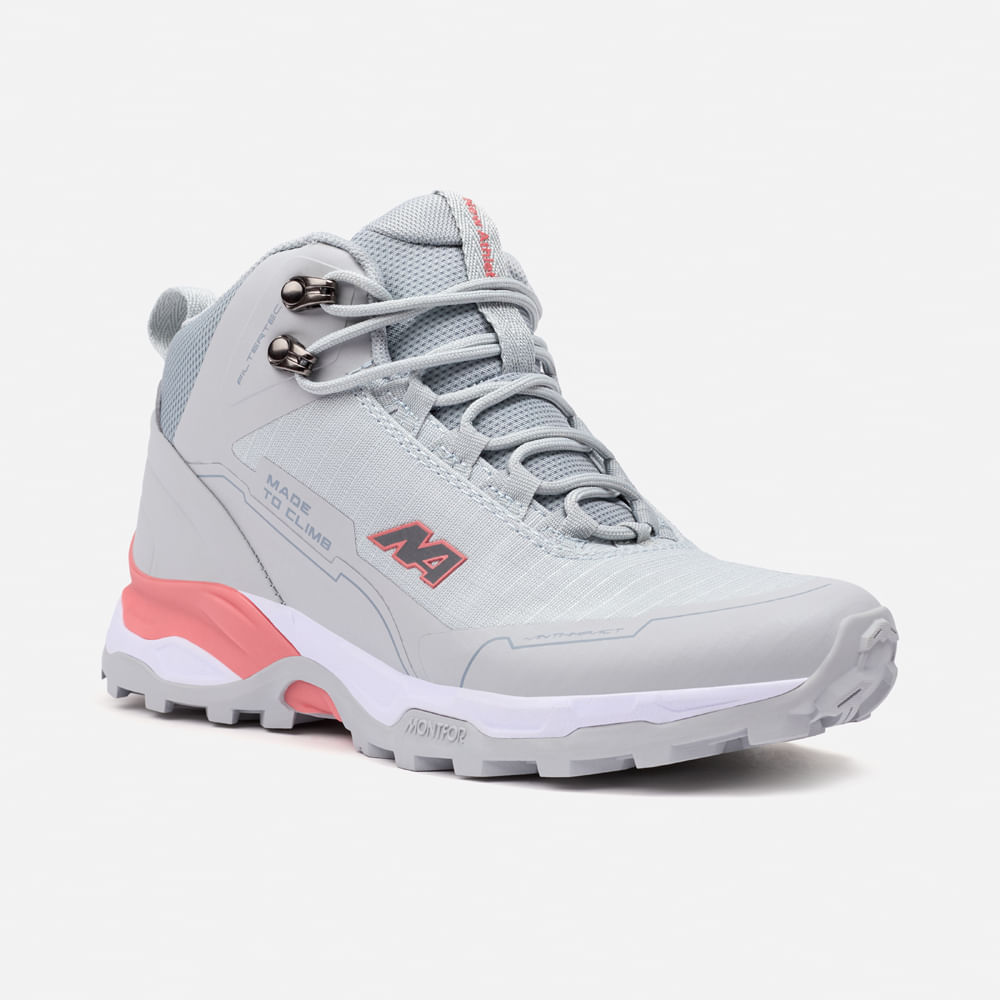 Zapatillas New Athletic Outdoor Montfor35 Gris Con Coral Mujer