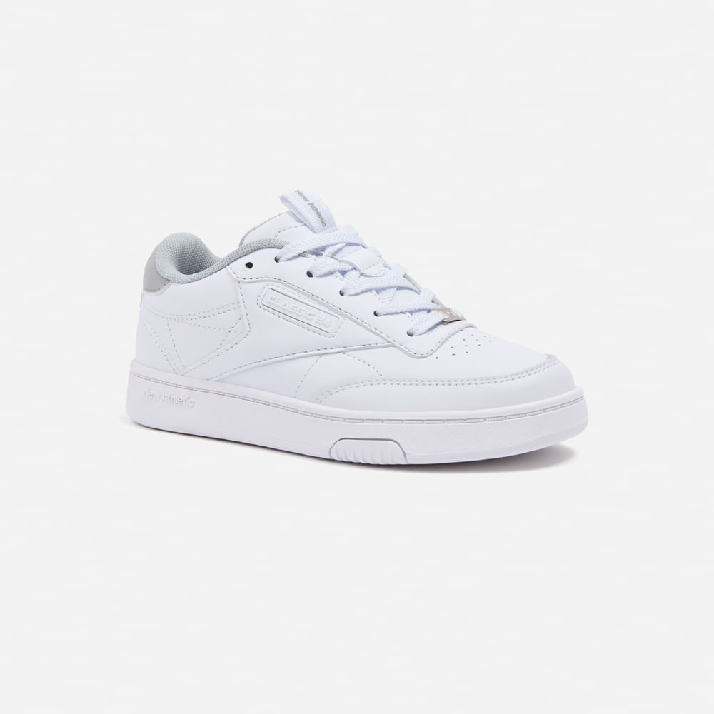 Zapatillas New Athletic Skateboarding Forescul86 Teens Blanco Con Gris Unisex