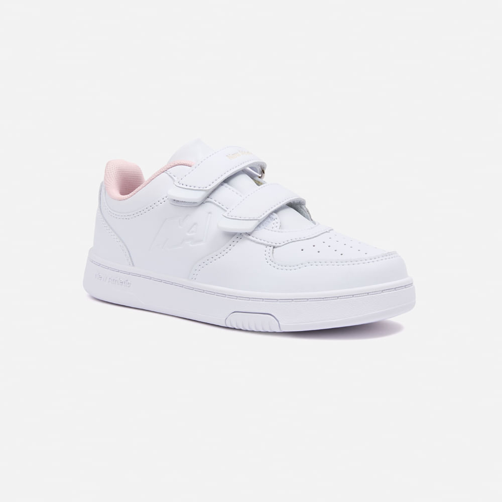 Zapatillas New Athletic Skateboarding Streed88 Teens Blanco Con Rosado Niña