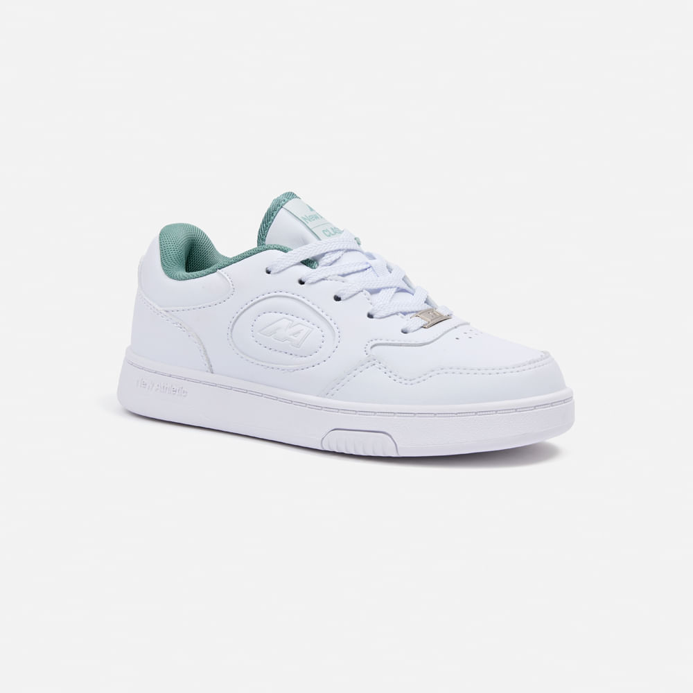 Zapatillas New Athletic Skateboarding Cult72 Teens Blanco Con Verde Menta Unisex